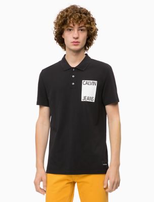 slim fit stacked logo polo shirt